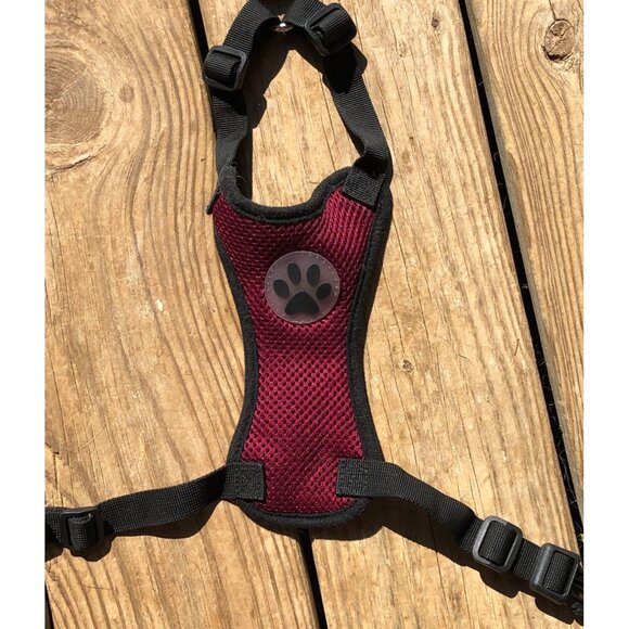 Dog Harness XS Adjustable Padding Paw Print Back Leash Clip - Picture 4 of 10